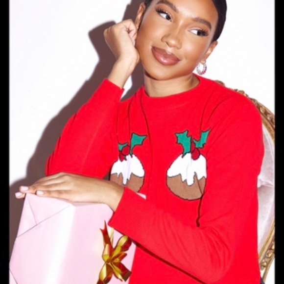 ⚡️🆕 Crop top christmas pudding ugly Christmas sweater - Picture 9 of 14